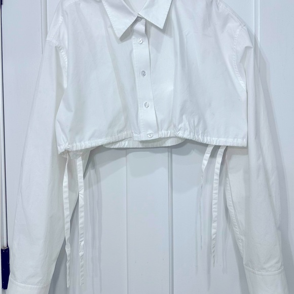 Alexander Wang Drawstring Cropped Shirt - Picture 6 of 11